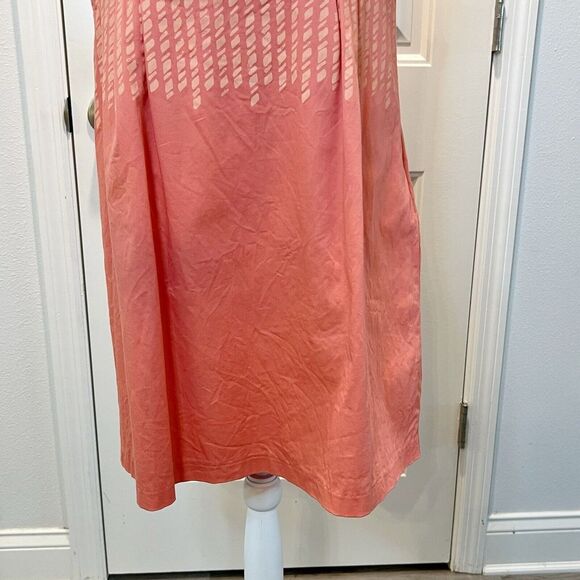 Isaac Mizrahi Live Sleeveless Women's Dress Orange Lined Midi Size 14 - Picture 3 of 14